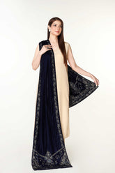 1 Piece Velvet Embroidered Stole (AV0003)